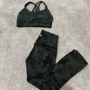 Lululemon camo wonder under set!